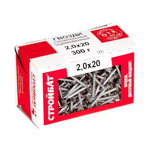 Гвозди  строительные оцинкованные Стройбат 2,0x20 (0,3 кг)  картинка